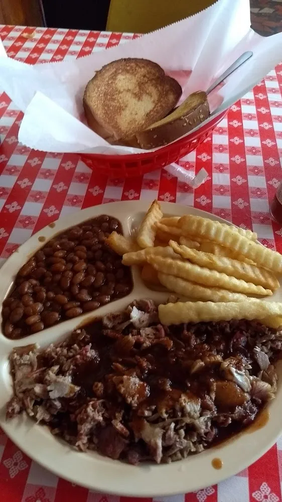 Pulled Pork and Beans and Fries